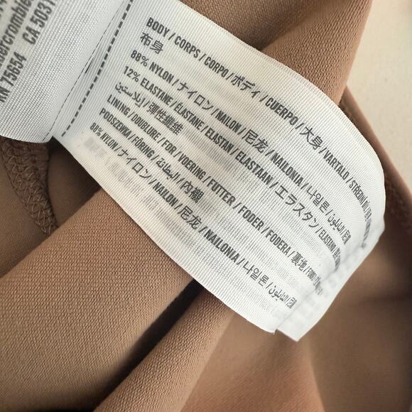 NWT Abercrombie & Fitch Womens Soft A&F Collection Seamless Tan Bodysuit Small - Picture 8 of 9